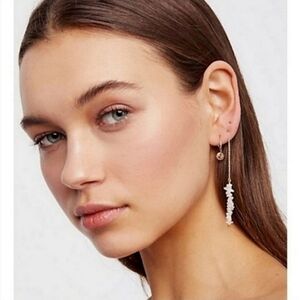 Free People Quartz Stone Threader Earrings